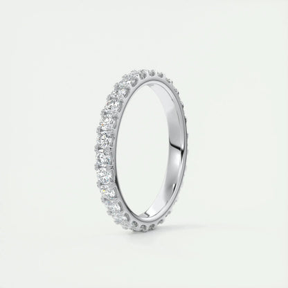 2.0mm Round EF- VVS Lab Grown Diamond Full Eternity Wedding Band