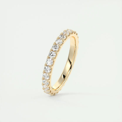 2.0mm Round EF- VVS Lab Grown Diamond Full Eternity Wedding Band