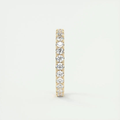 2.0mm Round EF- VVS Lab Grown Diamond Full Eternity Wedding Band
