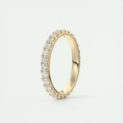 2.0mm Round EF- VVS Lab Grown Diamond Full Eternity Wedding Band