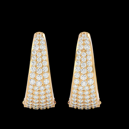 Round Cut VVS Moissanite Diamond Hook Elegant Women's Errings