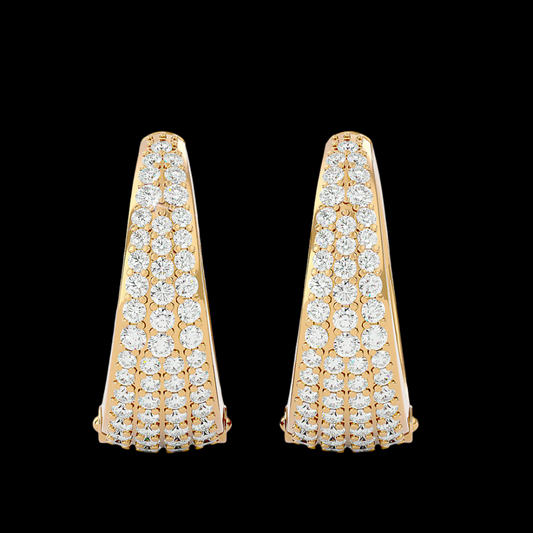Round Cut VVS Moissanite Diamond Hook Elegant Women's Errings