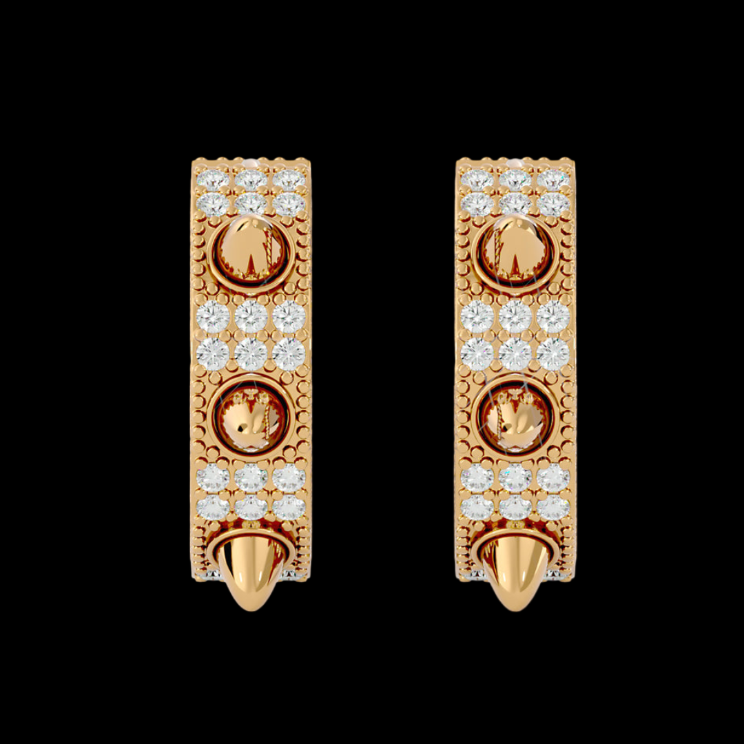 Fully Iced Out VVS Moissanite Diamond Throne Forked Women's Erring