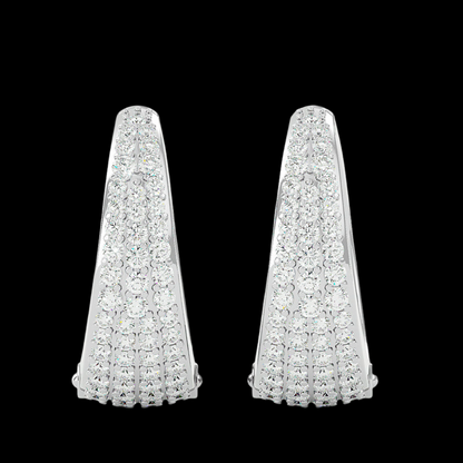 Round Cut VVS Moissanite Diamond Hook Elegant Women's Errings