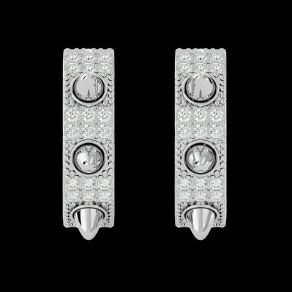 Fully Iced Out VVS Moissanite Diamond Throne Forked Women's Erring