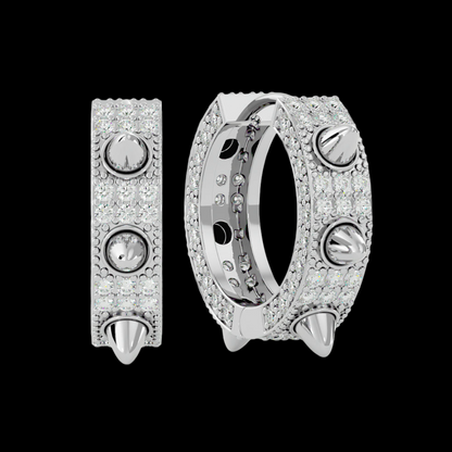 Fully Iced Out VVS Moissanite Diamond Throne Forked Women's Erring