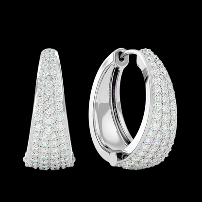 Round Cut VVS Moissanite Diamond Hook Elegant Women's Errings