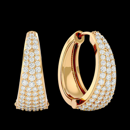Round Cut VVS Moissanite Diamond Hook Elegant Women's Errings