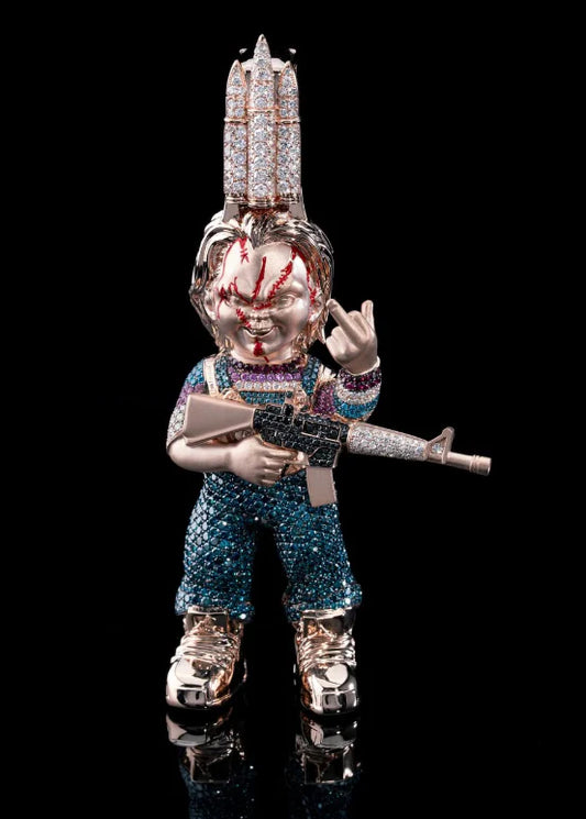 Moissanite VVS Diamond Customized Brangao Horror Doll Pendant