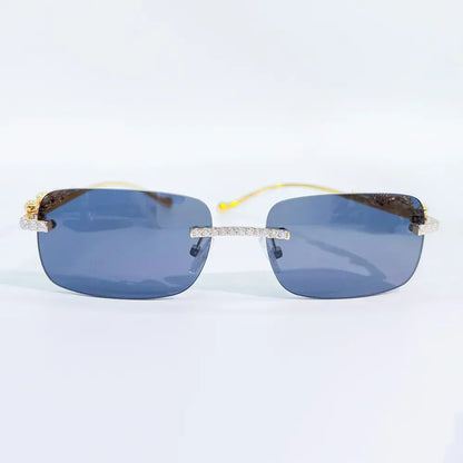 Iced Out Men and Women Rapper Sunglasses with Moissanite Diamond