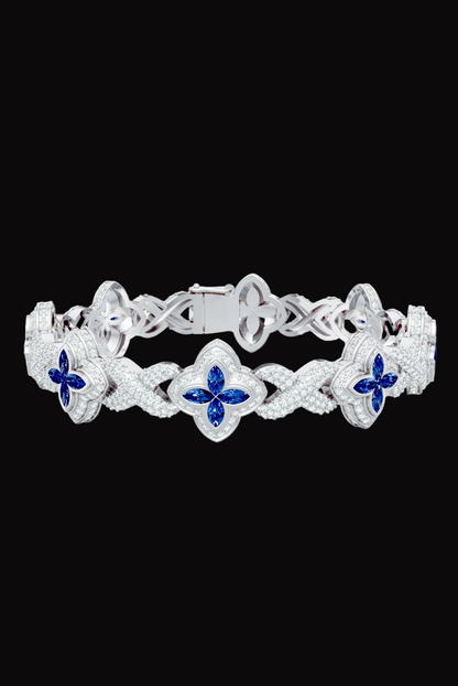 Luxury Blue Candy Enfinity Moissanite VVS Diamond Bracelet