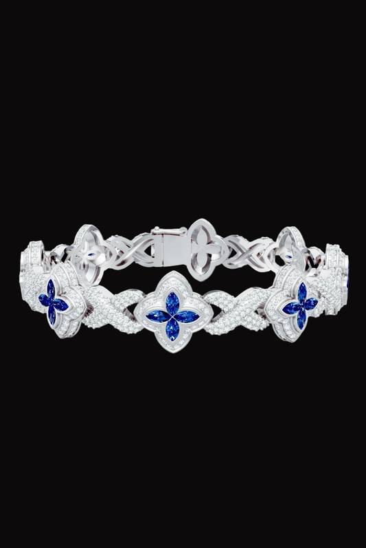 Luxury Blue Candy Enfinity Moissanite VVS Diamond Bracelet