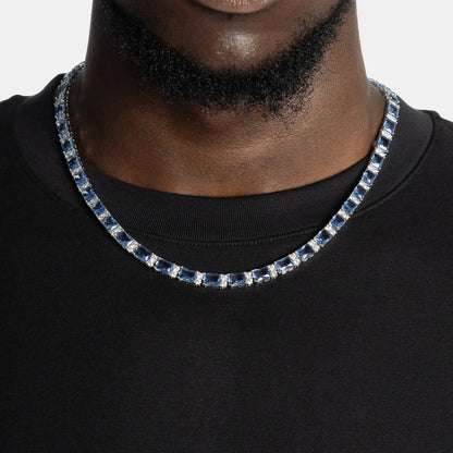 Moissanite VVS Round Diamond & Stone Emerald Cut Diamond Tennis Chain