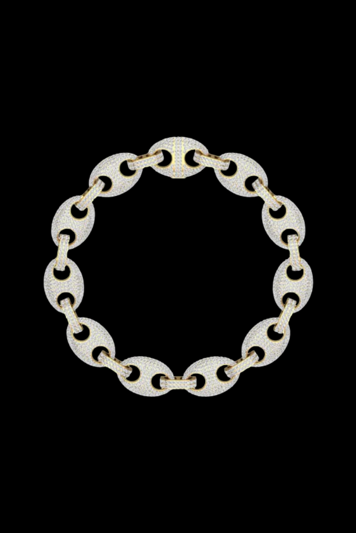 Round Chain Link Moissanite VVS Diamond Eternity Bracelet