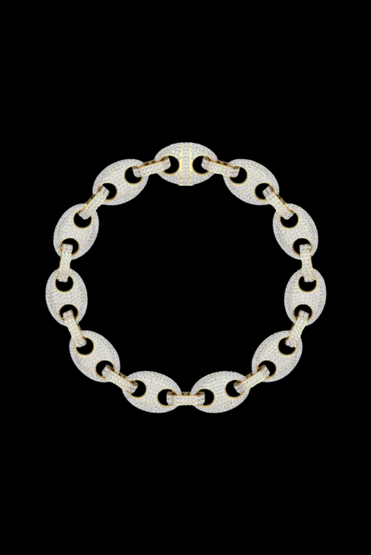 Round Chain Link Moissanite VVS Diamond Eternity Bracelet