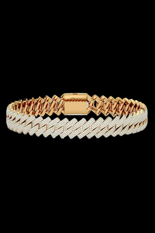 Cuban Chain Link Custom Moissanite VVS Diamond Bracelet