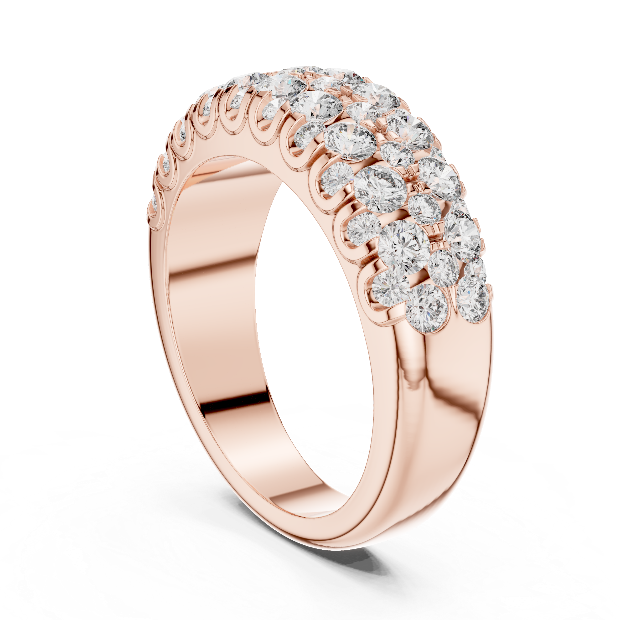 Sleek 0.10 CT Round-Cut Lab-Grown Diamond Wedding Band Unisex Ring