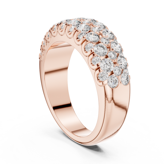 Sleek 0.10 CT Round-Cut Lab-Grown Diamond Wedding Band Unisex Ring