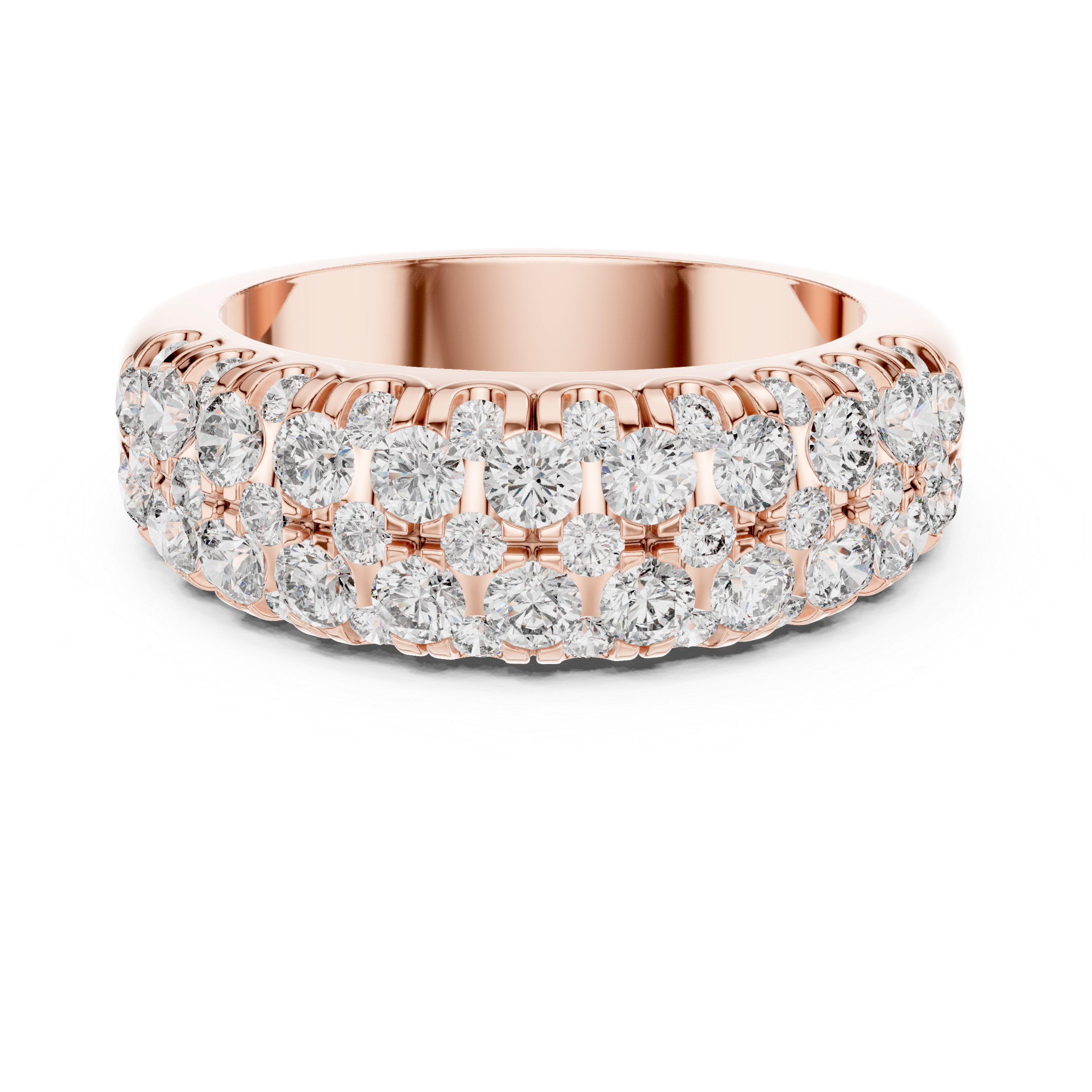 Sleek 0.10 CT Round-Cut Lab-Grown Diamond Wedding Band Unisex Ring