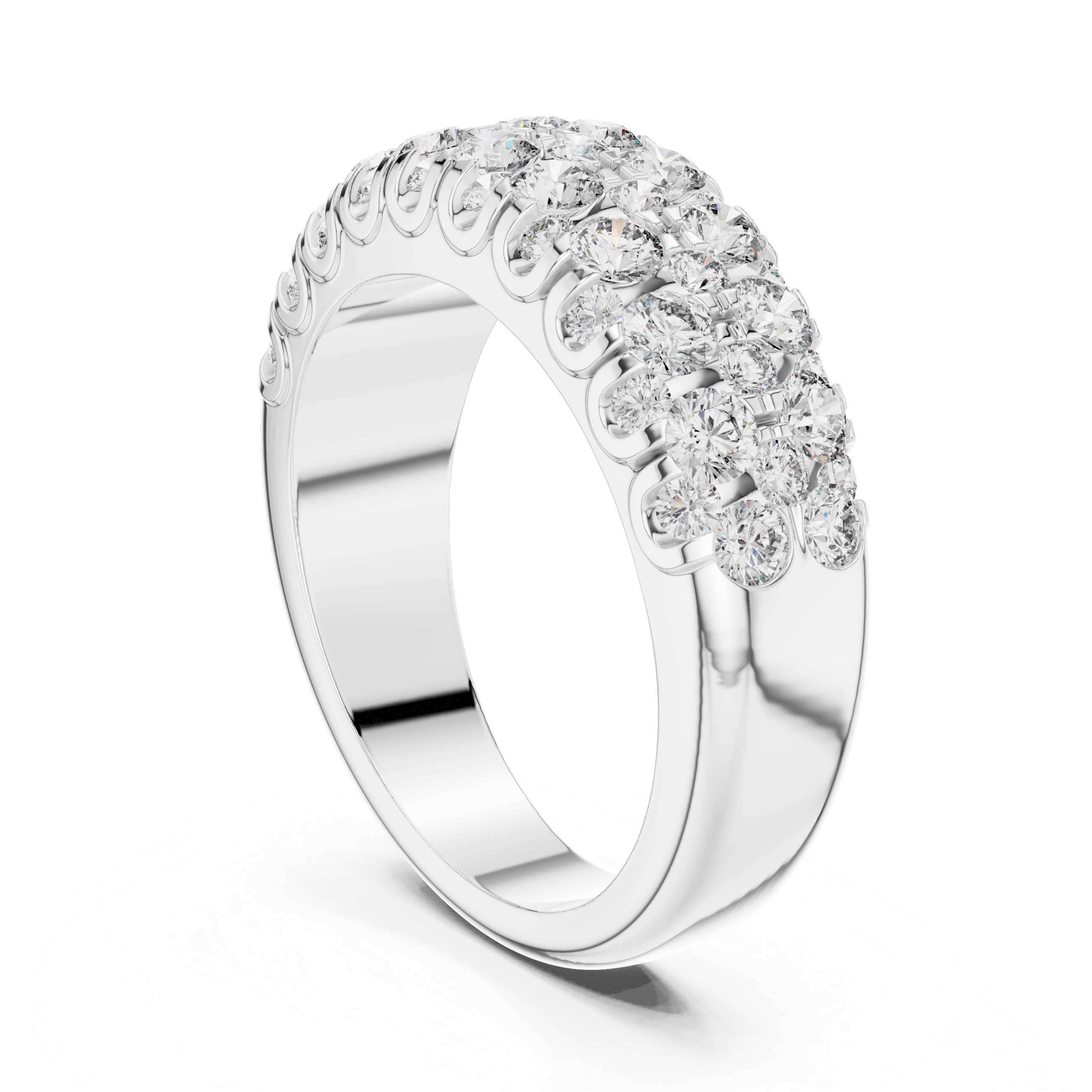 Sleek 0.10 CT Round-Cut Lab-Grown Diamond Wedding Band Unisex Ring