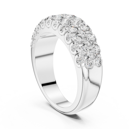 Sleek 0.10 CT Round-Cut Lab-Grown Diamond Wedding Band Unisex Ring