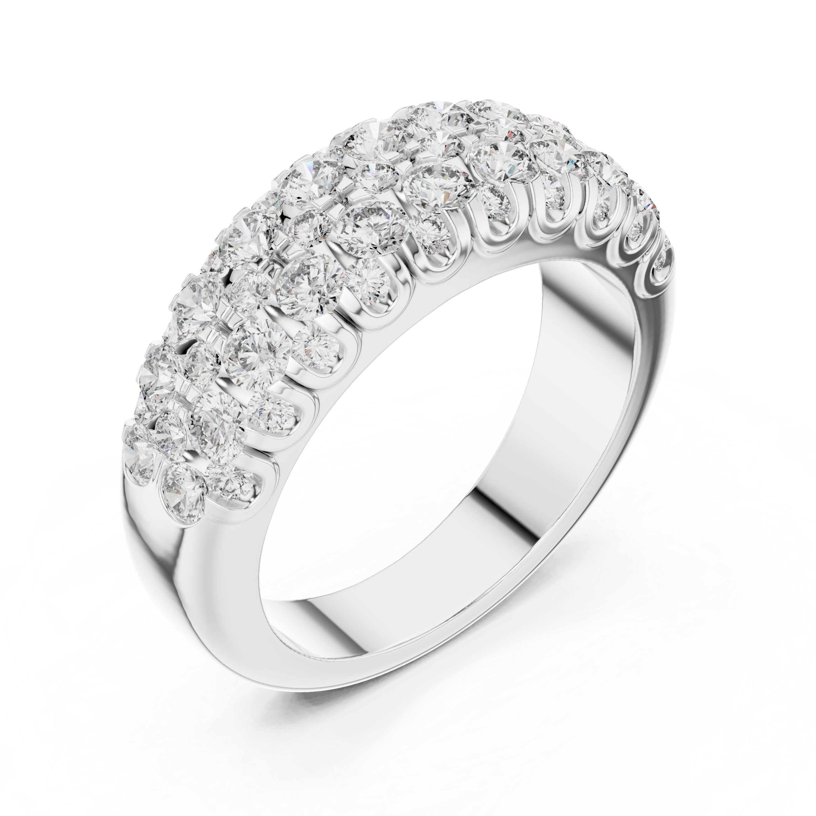 Sleek 0.10 CT Round-Cut Lab-Grown Diamond Wedding Band Unisex Ring