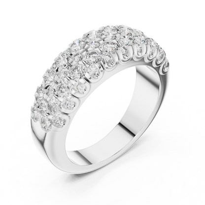Sleek 0.10 CT Round-Cut Lab-Grown Diamond Wedding Band Unisex Ring