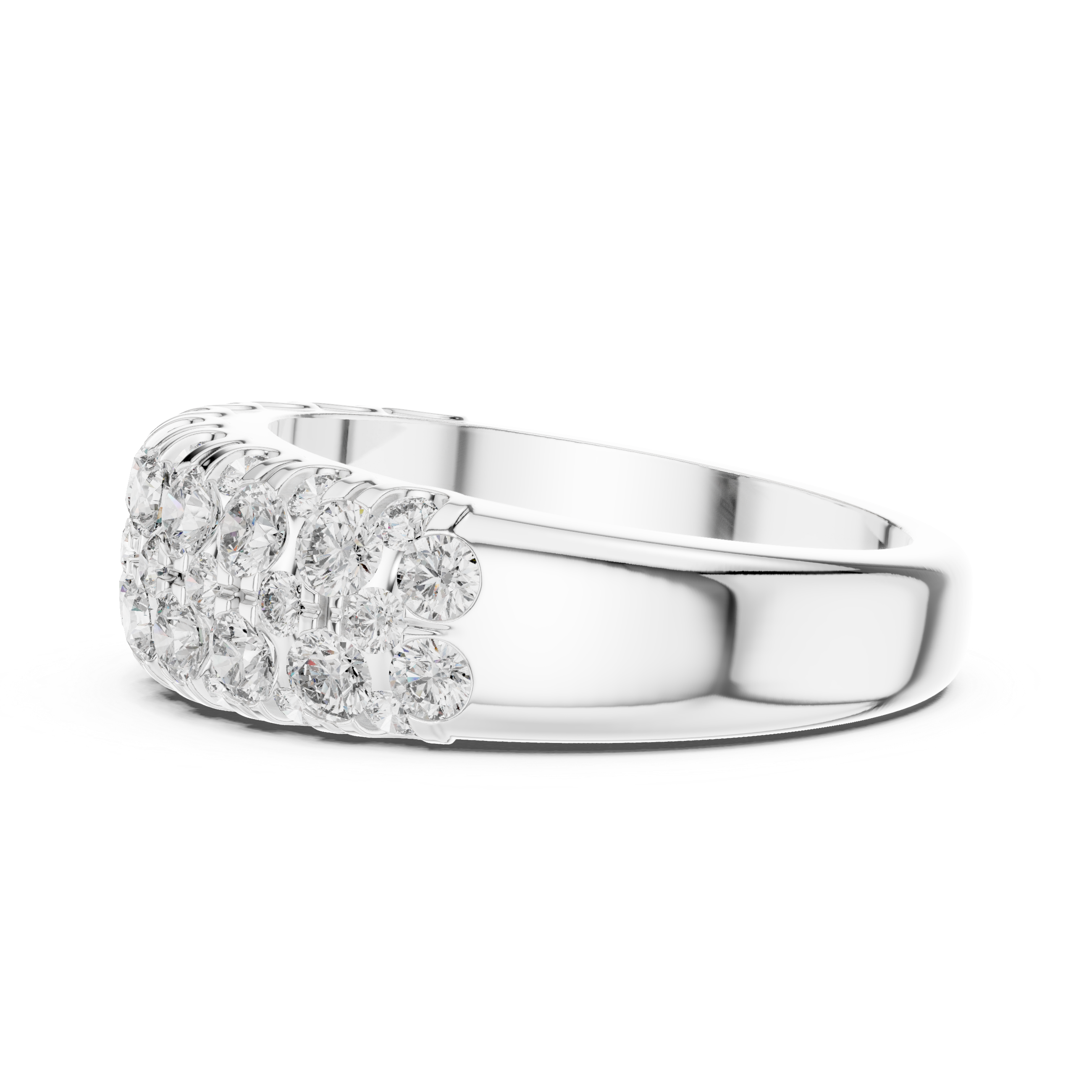Sleek 0.10 CT Round-Cut Lab-Grown Diamond Wedding Band Unisex Ring