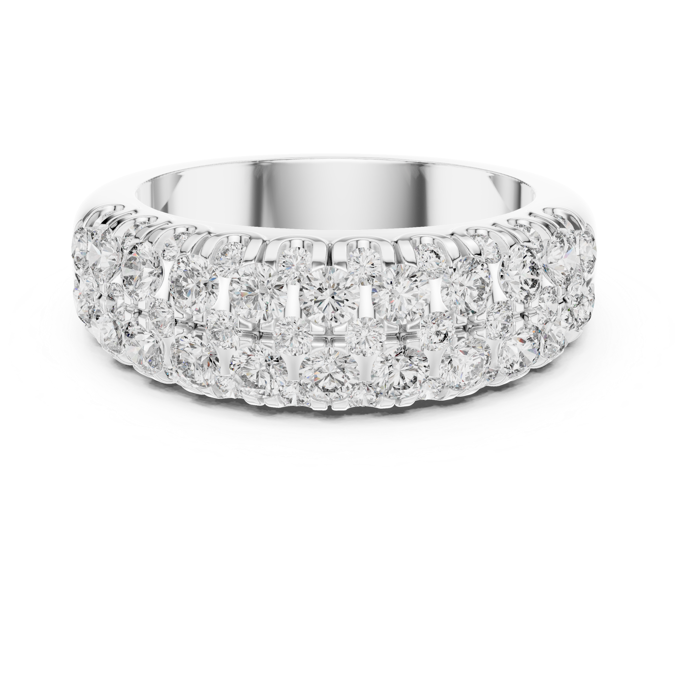 Sleek 0.10 CT Round-Cut Lab-Grown Diamond Wedding Band Unisex Ring
