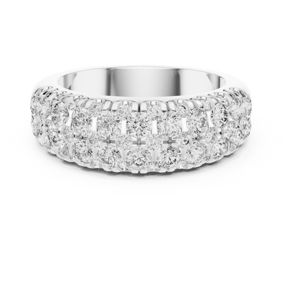 Sleek 0.10 CT Round-Cut Lab-Grown Diamond Wedding Band Unisex Ring