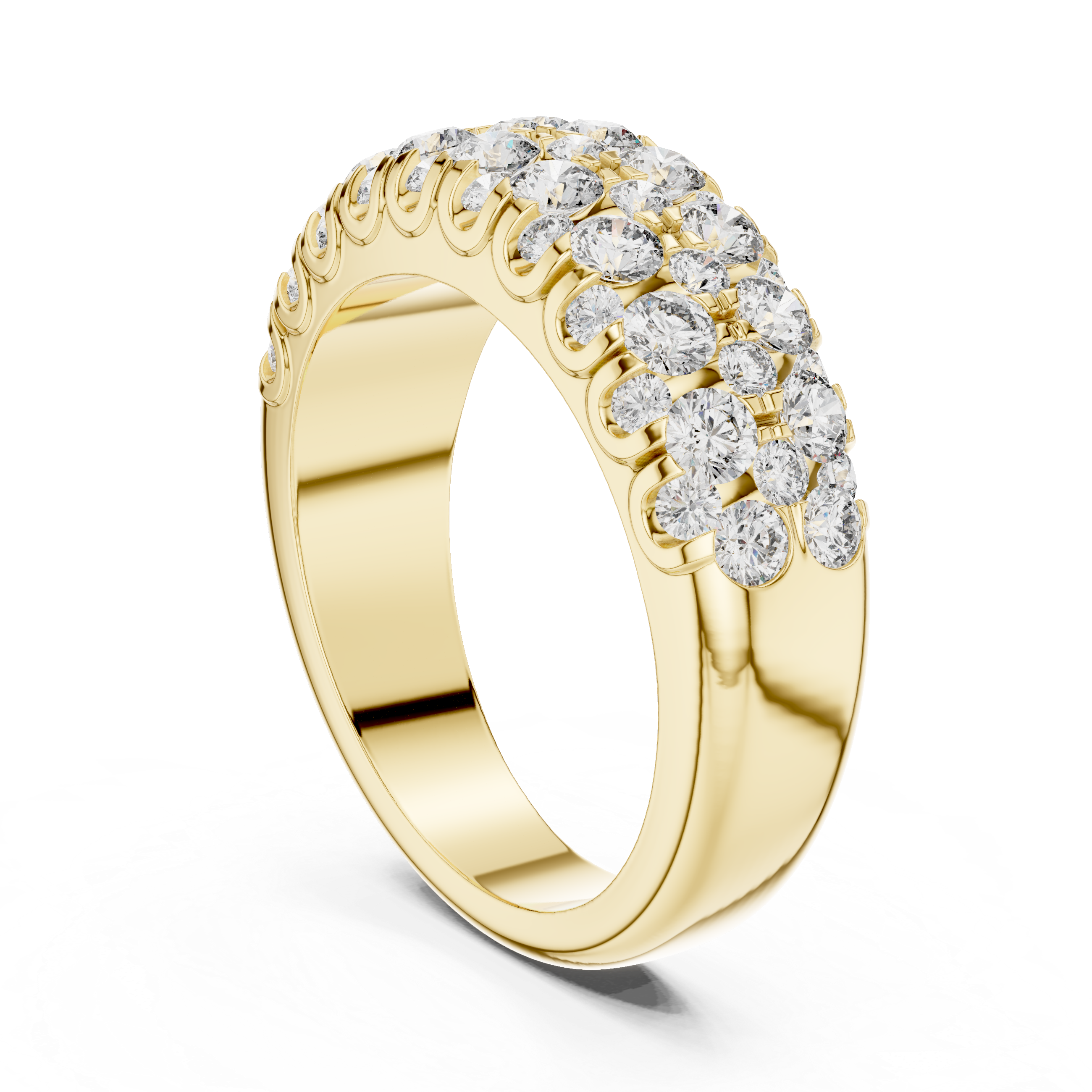 Sleek 0.10 CT Round-Cut Lab-Grown Diamond Wedding Band Unisex Ring