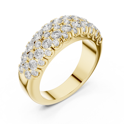 Sleek 0.10 CT Round-Cut Lab-Grown Diamond Wedding Band Unisex Ring