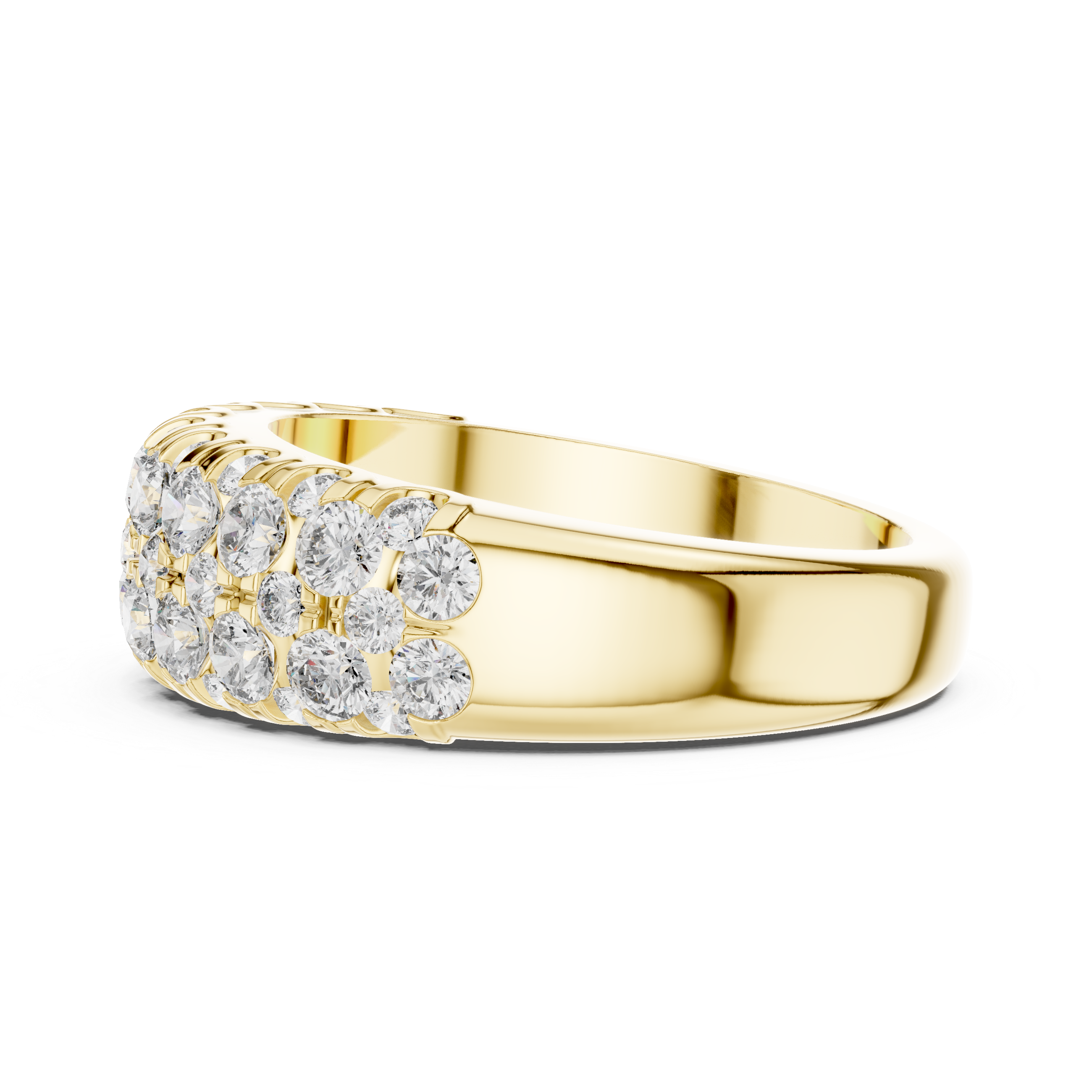 Sleek 0.10 CT Round-Cut Lab-Grown Diamond Wedding Band Unisex Ring