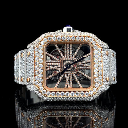 Cartier Skeleton Rose Gold Quartz Movement Watch