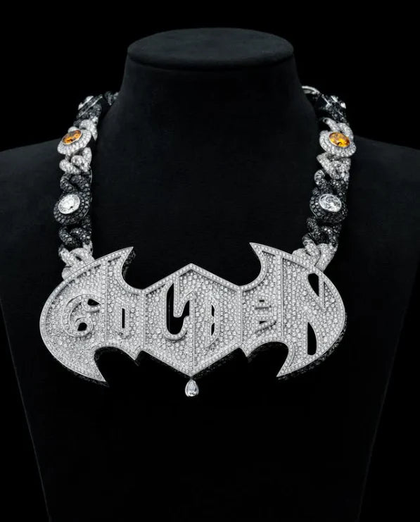 Moissanite VVS Diamond Luxury Custom Name Iced Out Bat Pendant