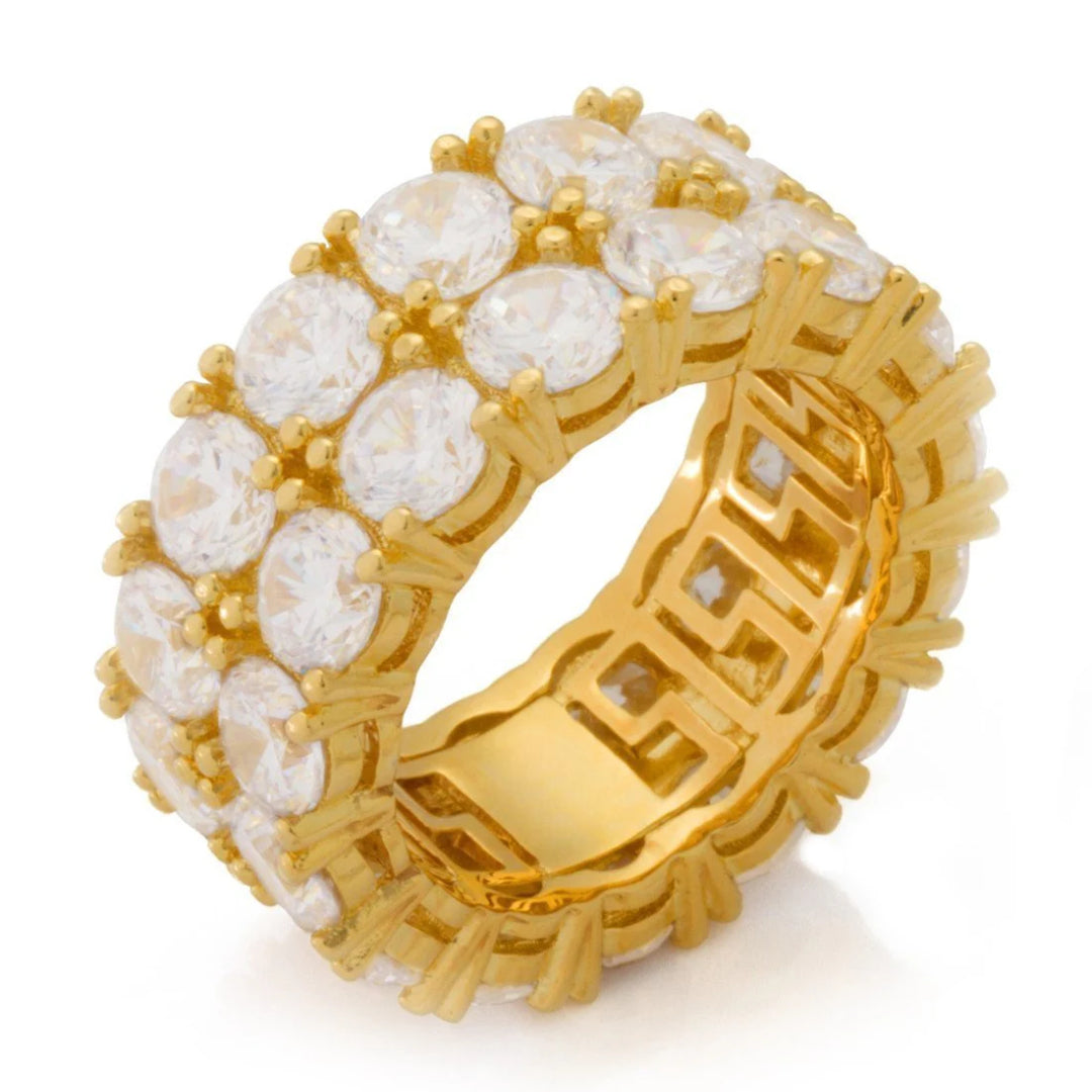 Moissanite VVS Round Cut Diamond Double Band Luxury Ring