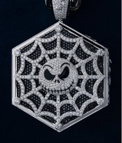Moissanite VVS Diamonds Sterling Silver Spider Web Custom Pendant