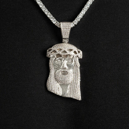 Moissanite VVS Sterling Silver Iced Out Jesus God Pendant