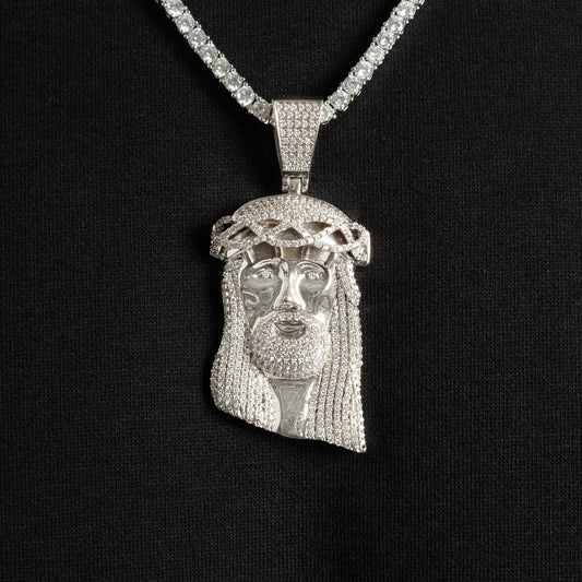Moissanite VVS Sterling Silver Iced Out Jesus God Pendant