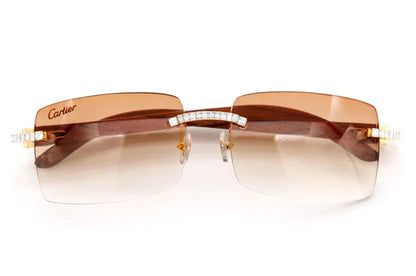 Iced-Out VVS Moissanite Diamond Sunglasses