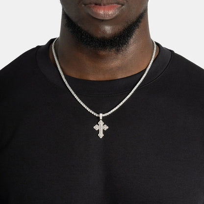 Iced Out Moissanite VVS Diamonds Studded Design Cross Pendant