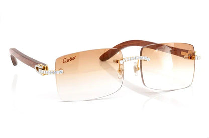 Iced-Out VVS Moissanite Diamond Sunglasses