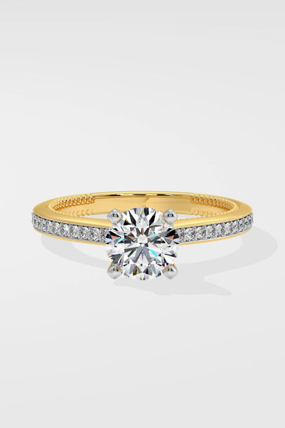Round 1.3 CT Lab Grown Diamond Solitaire Engagement Ring