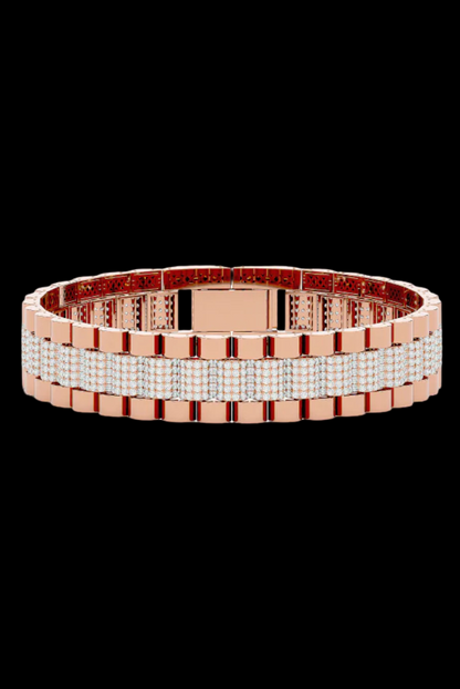 Round Drip Link Custom VVS Moissanite Diamond Bracelet