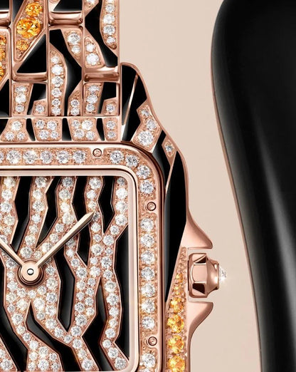 Luxury Cartier Tiger Special Edition Moissanite Diamond Watch