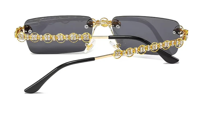 Iced-Out Sunglasses Handmade Setting VVS Moissanite Diamond