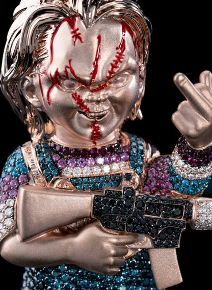 Moissanite VVS Diamond Customized Brangao Horror Doll Pendant