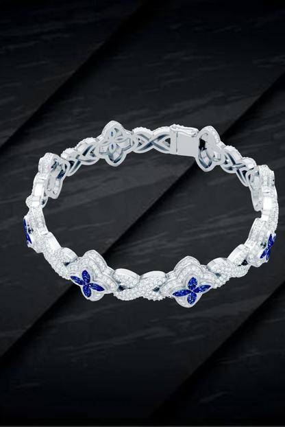 Luxury Blue Candy Enfinity Moissanite VVS Diamond Bracelet