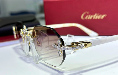 Luxury Sunglasses Fashion with Moissanite Diamonds