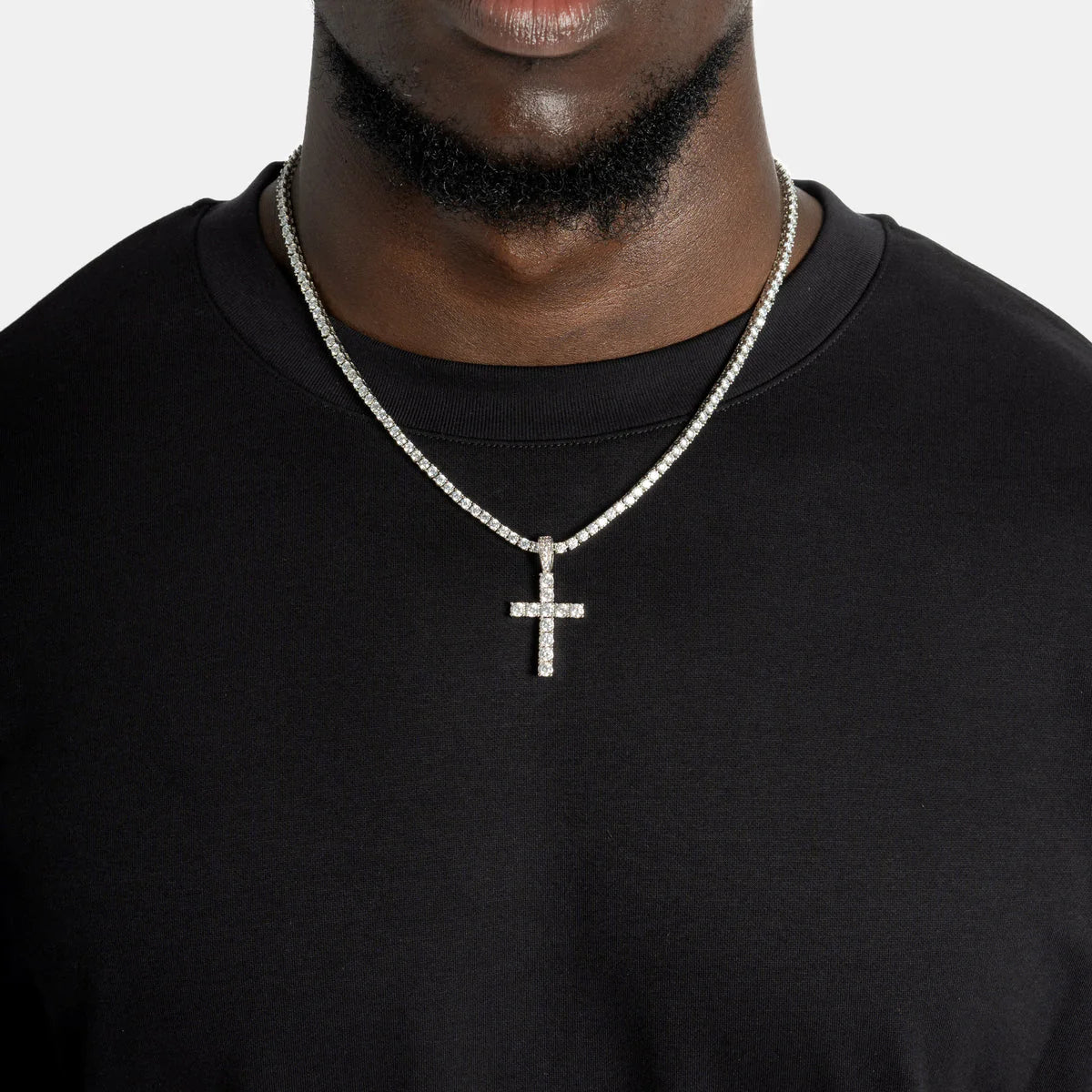 Iced Out Moissanite VVS Diamond Cross Pendant
